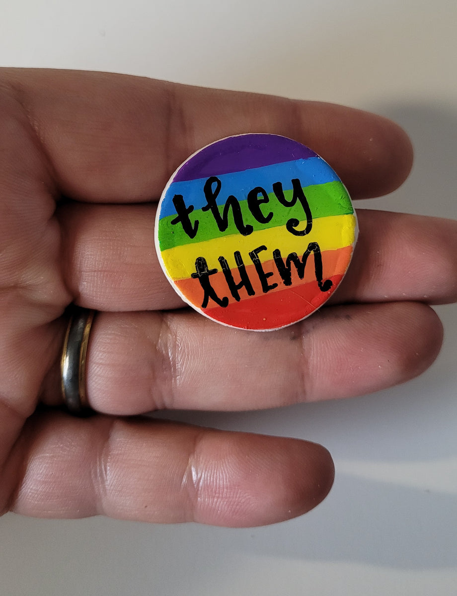 Bulk Pronoun Pins for Classrooms, Groups, Events, and Organizations  Assorted Solid Color Mini Pronoun Pins Rainbow Pronoun Pins 