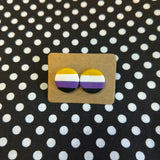 Nonbinary Pride Stud Earrings