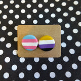 Transgender Pride and Nonbinary Pride Stud Earrings