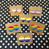 Transgender, Nonbinary, and Rainbow Stud Earrings