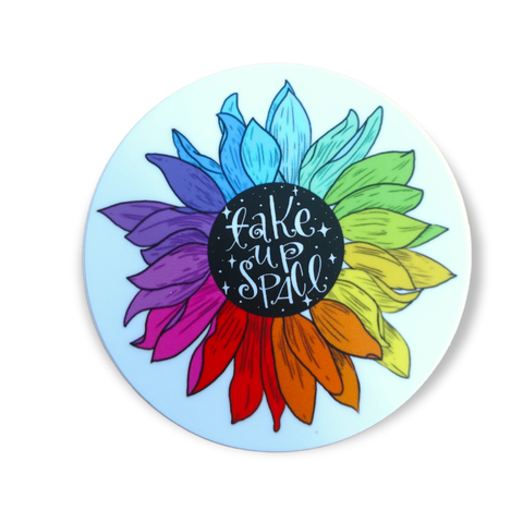 Take Up Space Flower Sticker