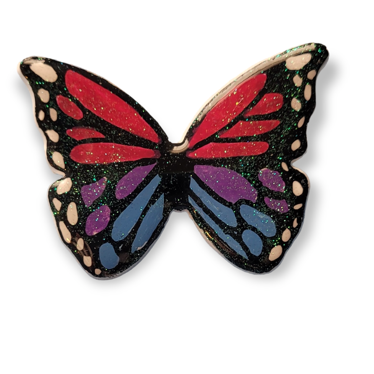 The Crafty Queer LGBTQ+ Butterfly Pride Pins Abrosexual / Glitter