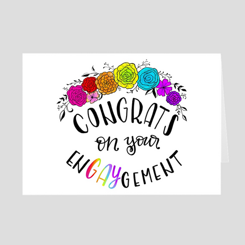 Congrats Engagement LGBTQ Greeting Card