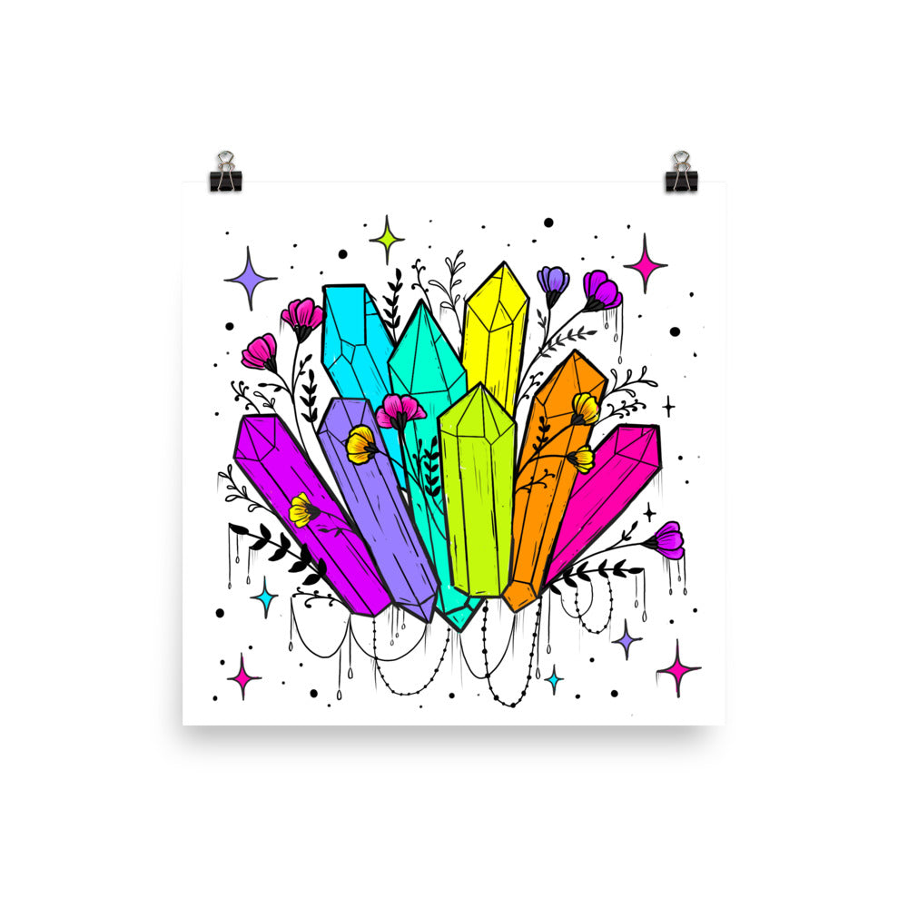 Rainbow Crystal Art Print – The Crafty Queer