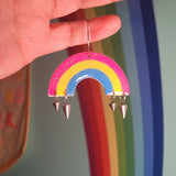 LGBTQ+ Spiked Rainbow Hoops