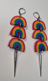Spikey Stacked Rainbow Earrings