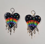 Midnight Rainbow Pronoun Earrings