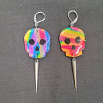 Eco-Punk Skull & Spike Earrings