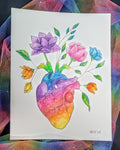 "Vascular Bloom" Watercolor Painting