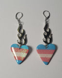 Flaming Pride Heart Earrings