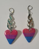 Flaming Pride Heart Earrings