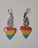 Flaming Pride Heart Earrings
