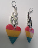Flaming Pride Heart Earrings