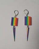 Pride Flag Spike Earrings