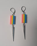 Pride Flag Spike Earrings
