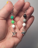 Crystal Flail Pride Earrings