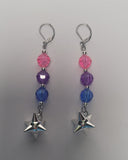 Crystal Flail Pride Earrings