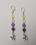 Crystal Flail Pride Earrings