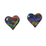 Marbled Rainbow Glitter Studs