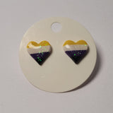 Nonbinary Pride Studs
