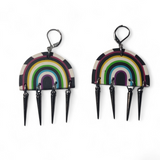 Black and White Spike Dangle Rainbows