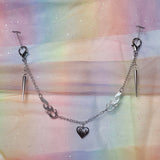 Flaming Heart Mask Chain