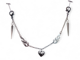 Flaming Heart Mask Chain