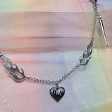 Flaming Heart Mask Chain