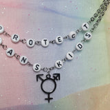 Protect Trans Kids Mask Chain