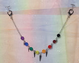 Spike Progress Pride Mask Chain