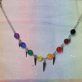 Spike Progress Pride Mask Chain