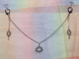 Silver Eye Mask Chain