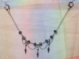 Spike Rainbow Onyx Mask Chain