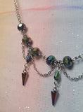 Spike Rainbow Onyx Mask Chain