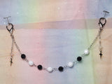 Black & White Sparkle Mask Chain