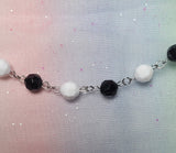 Black & White Sparkle Mask Chain
