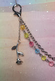 Roses & Rainbow Crystal Mask Chain