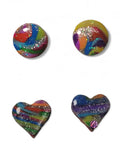 Marbled Rainbow Glitter Studs