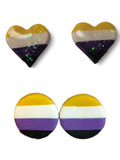 Nonbinary Pride Studs