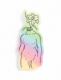 Trans Femme Flower Vase Sticker