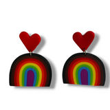 Love & BIPOC Solidarity Rainbow Earrings