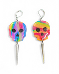 Eco-Punk Skull & Spike Earrings