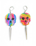 Eco-Punk Skull & Spike Earrings