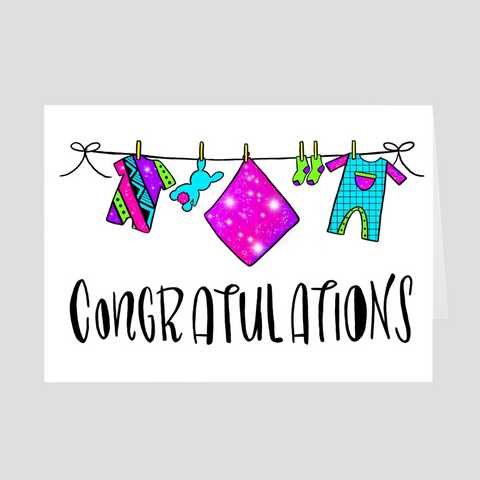 Congratulations All Gender Baby Greeting Card
