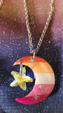Crystal Pride Moon Necklace