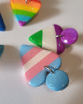 Transgender Pride Heart Earrings