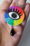 Colorwheel Crystal Drop Necklace