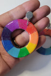 LGBTQ Pride Colorwheel Large Earrings