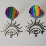 Rainbow Eye Charm Earrings