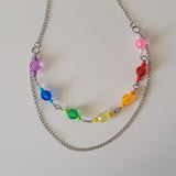 Beaded Rainbow Chain Necklace